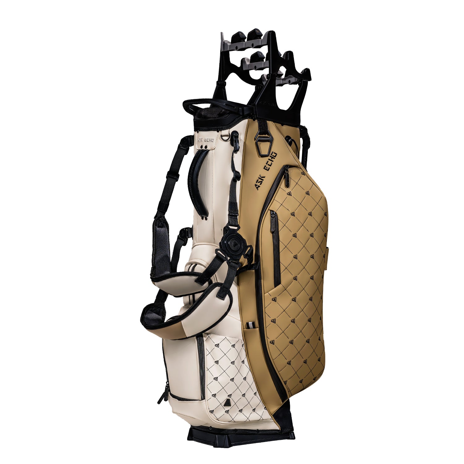 Ask Echo 2025 Prestige-14 Leather Stand Bag and Pendor Lock Club Organizer Bundle / Toasted Almond