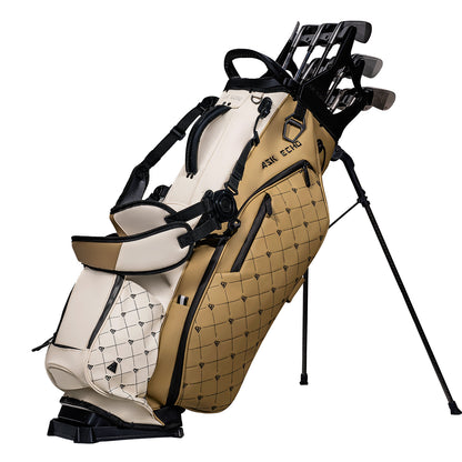 Ask Echo 2025 Prestige-14 Leather Stand Bag and Pendor Lock Club Organizer Bundle / Toasted Almond