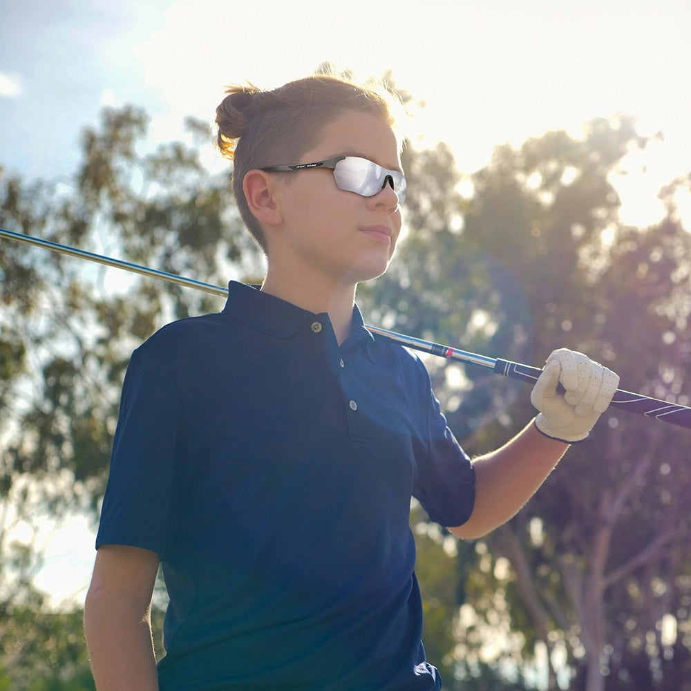 Ask Echo Golf No Frame Gunmetal Leg Sunglasses / Silver