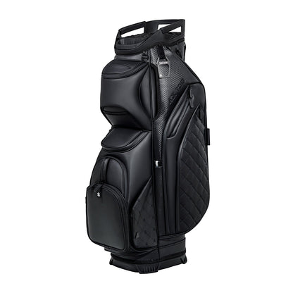 Ask Echo 2025 SLC-130LE Luxury 15 Way Full Length Dividers Golf Quiet Synthetic Leather Cart Bag / Black