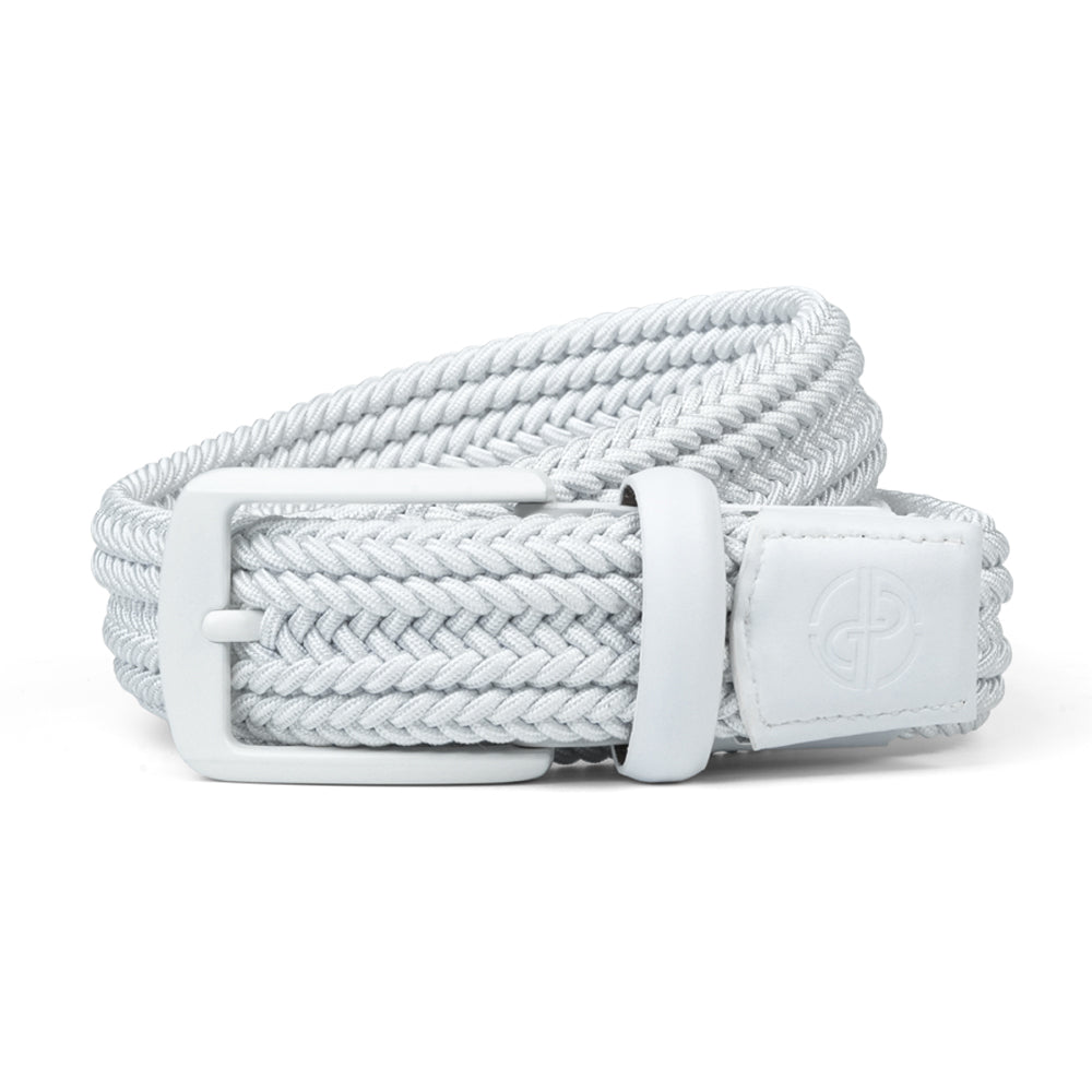 Ask Echo X Goating Player Ask Echo Men's Natural Flex Golf Belt: 10K Swing-Proof, No Holes Needed / White
