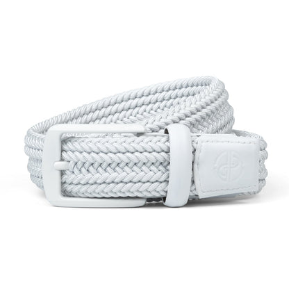 Ask Echo X Goating Player Ask Echo Men's Natural Flex Golf Belt: 10K Swing-Proof, No Holes Needed / White