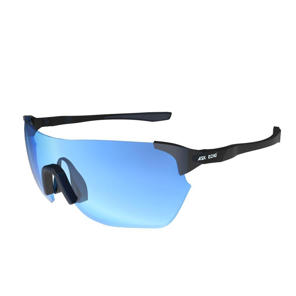 Ask Echo Golf No Frame Black Leg Sunglasses / Revo Blue