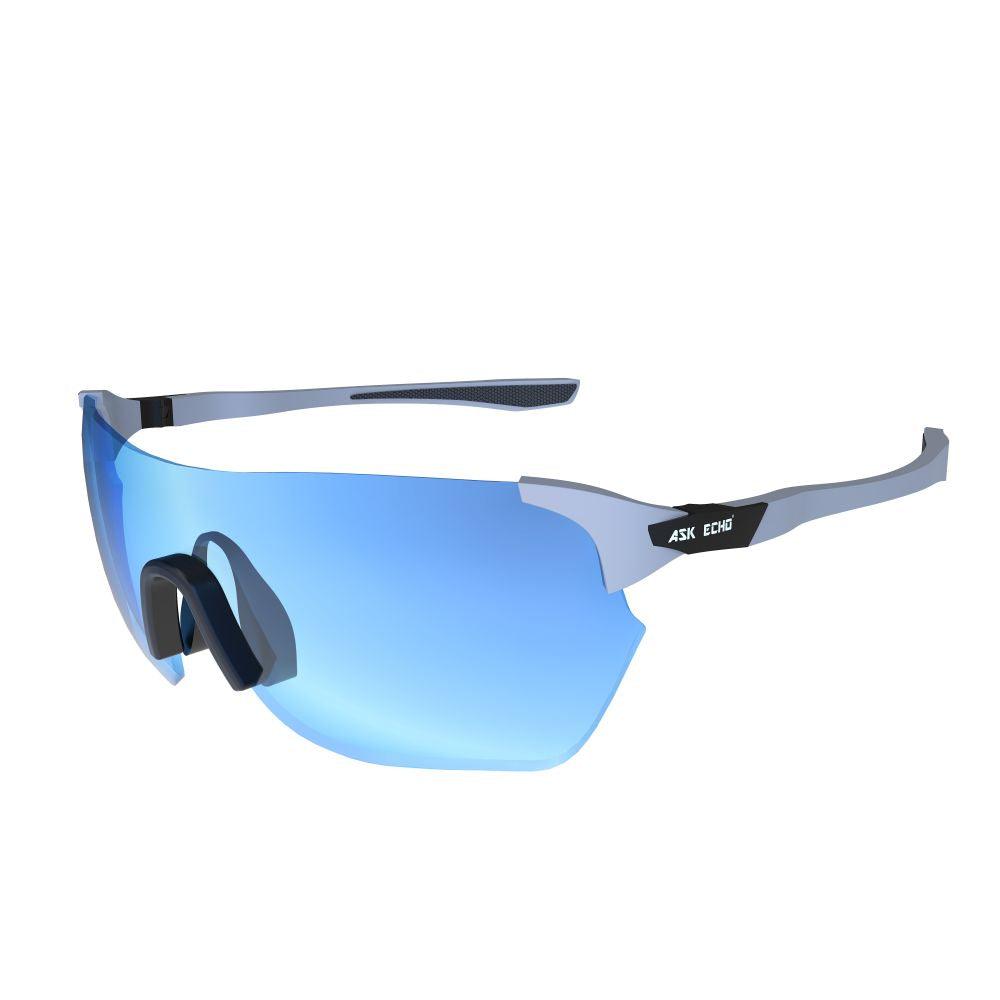Ask Echo Golf No Frame White Leg Sunglasses / Revo Blue