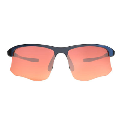 Ask Echo Golf Black Half Frame Sunglasses / Revo Red