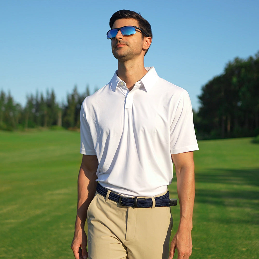 Ask Echo X Goating Player  Men's Natural Flex Golf Belt / Navy