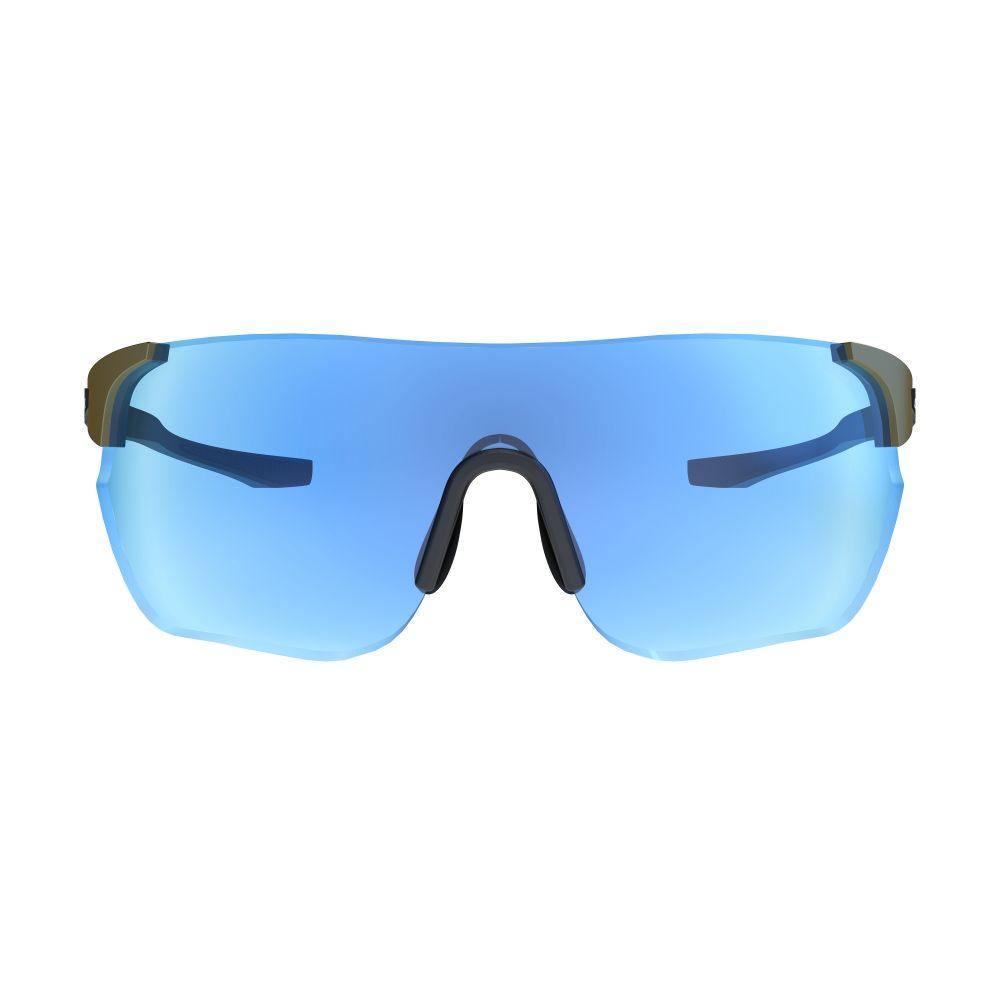 Ask Echo Golf No Frame Gunmetal Leg Sunglasses / Revo Blue