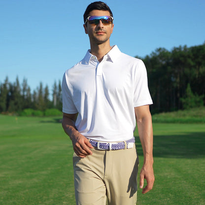 Ask Echo X Goating Player Men's Natural Flex Golf Belt / Sky Blue