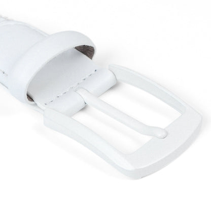 Ask Echo X Goating Player Ask Echo Men's Natural Flex Golf Belt: 10K Swing-Proof, No Holes Needed / White