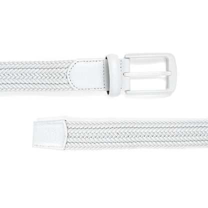 Ask Echo X Goating Player Ask Echo Men's Natural Flex Golf Belt: 10K Swing-Proof, No Holes Needed / White