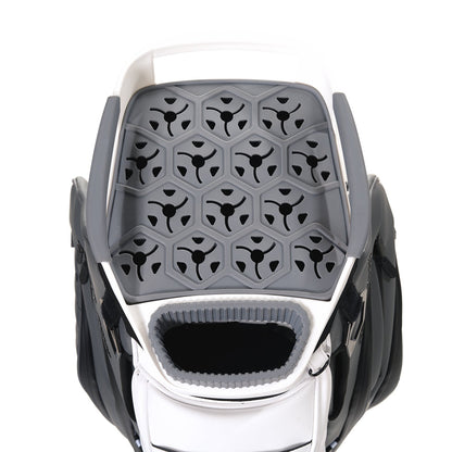 Ask Echo 2025 SLC-130LE Luxury 15 Way Full Length Dividers Golf Quiet Synthetic Leather Cart Bag / GreyWhite