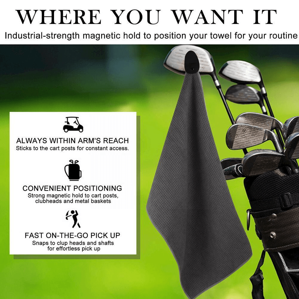 ASK ECHO Waffle Weave Microfiber With Magnetic Golf Cotton Towel